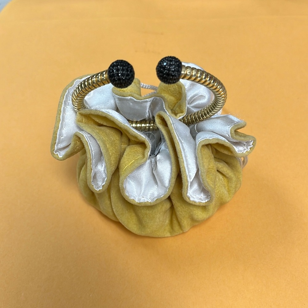 Really nice 14K gold over Sterling Silver Tubogas Cuff Bracelet w End Caps
